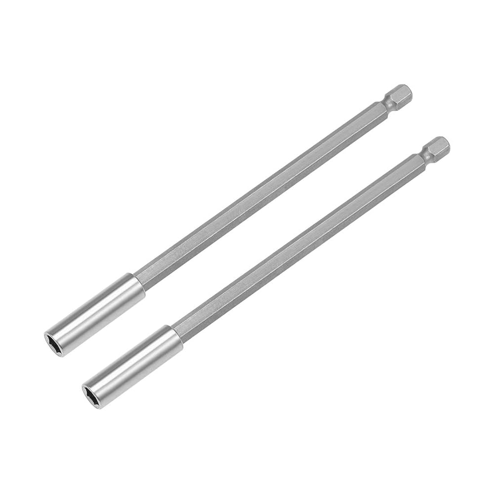 uxcell 2 Pcs 1/4 Inch Hex Shank by 6 Inch Magnetic Bit